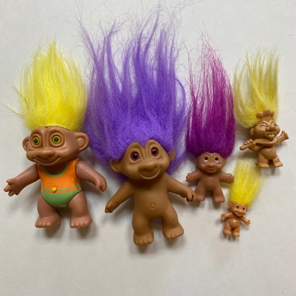 Treasure Trolls Cute Collectible Kids Toys LOT Pencil Toppers